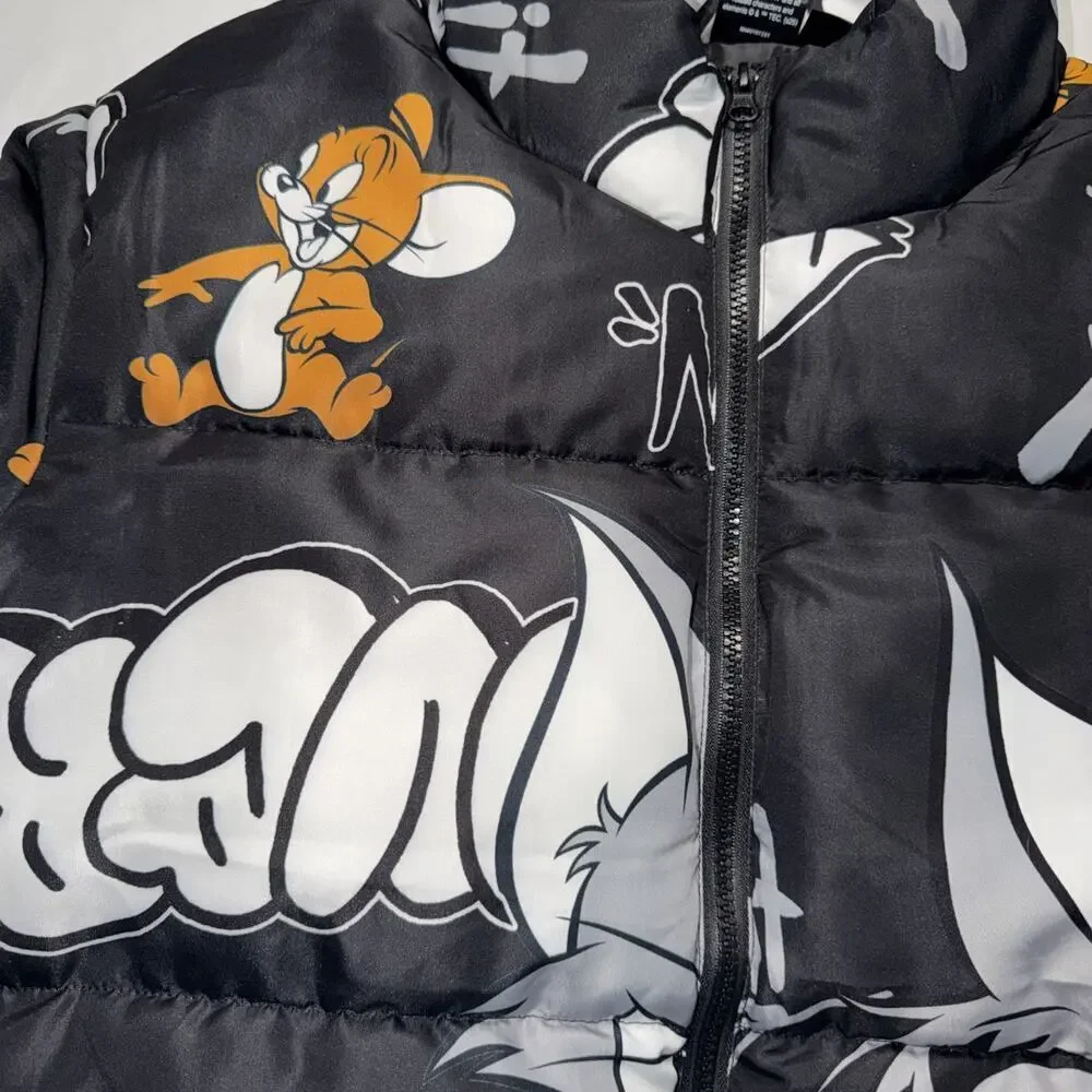 Tom And Jerry Jacket Limited Edition Puffer Jacket Size Large - Picture 3 of 7